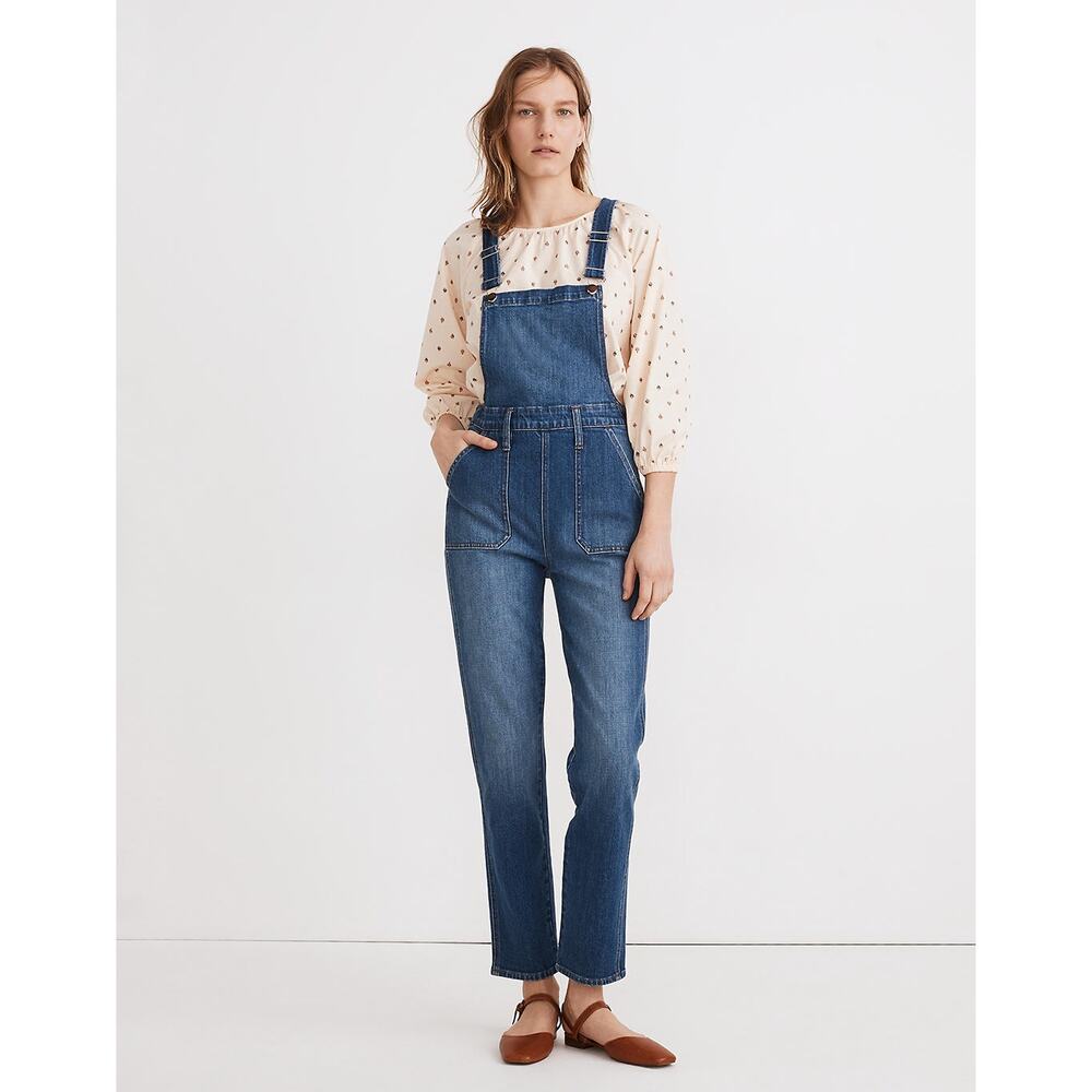 New Madewell Stovepipe Overalls in Cosman Wash Women's Size S